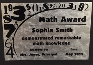 VariQuest awards maker output - math award