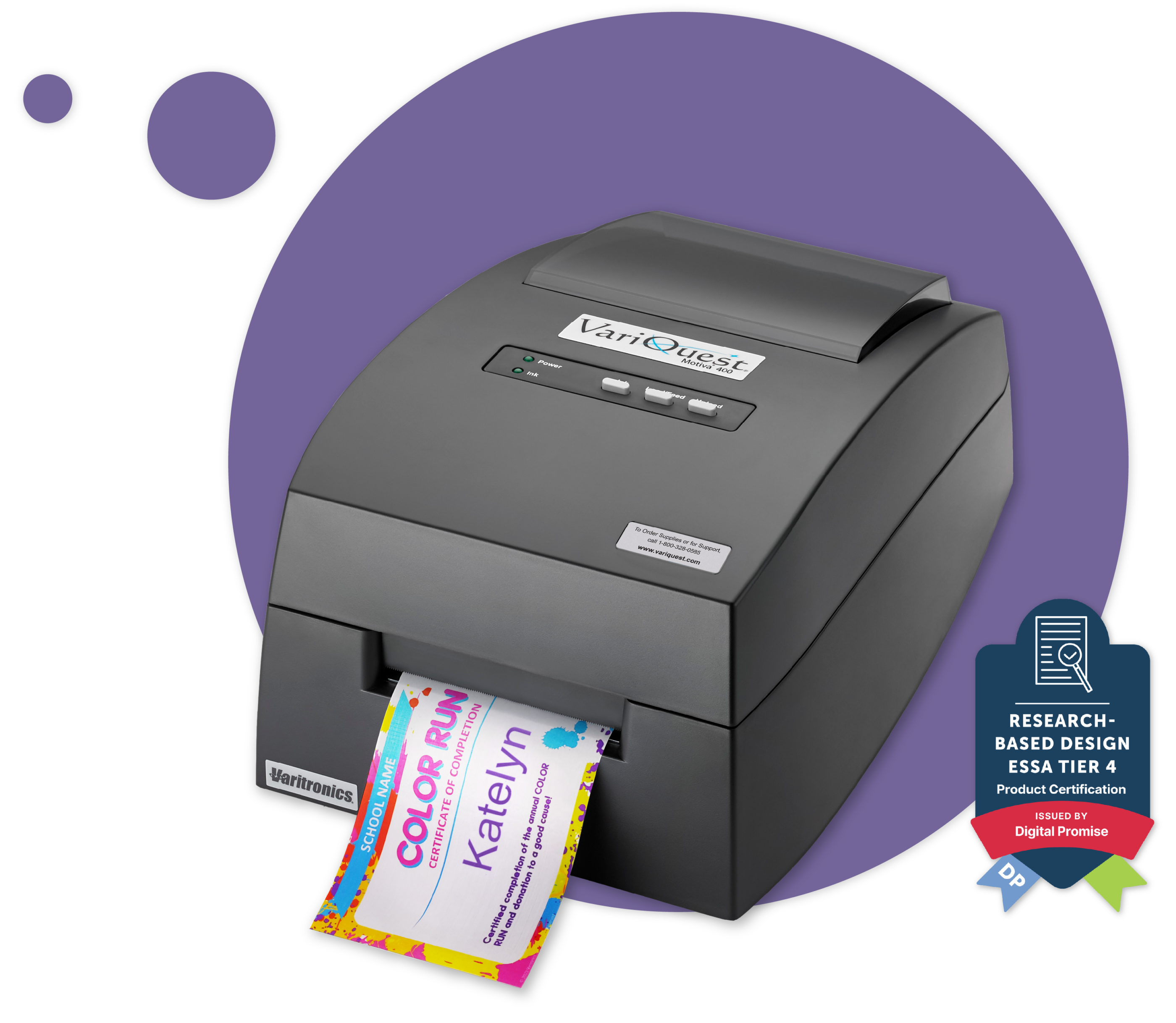variquest motiva specialty printer for schools