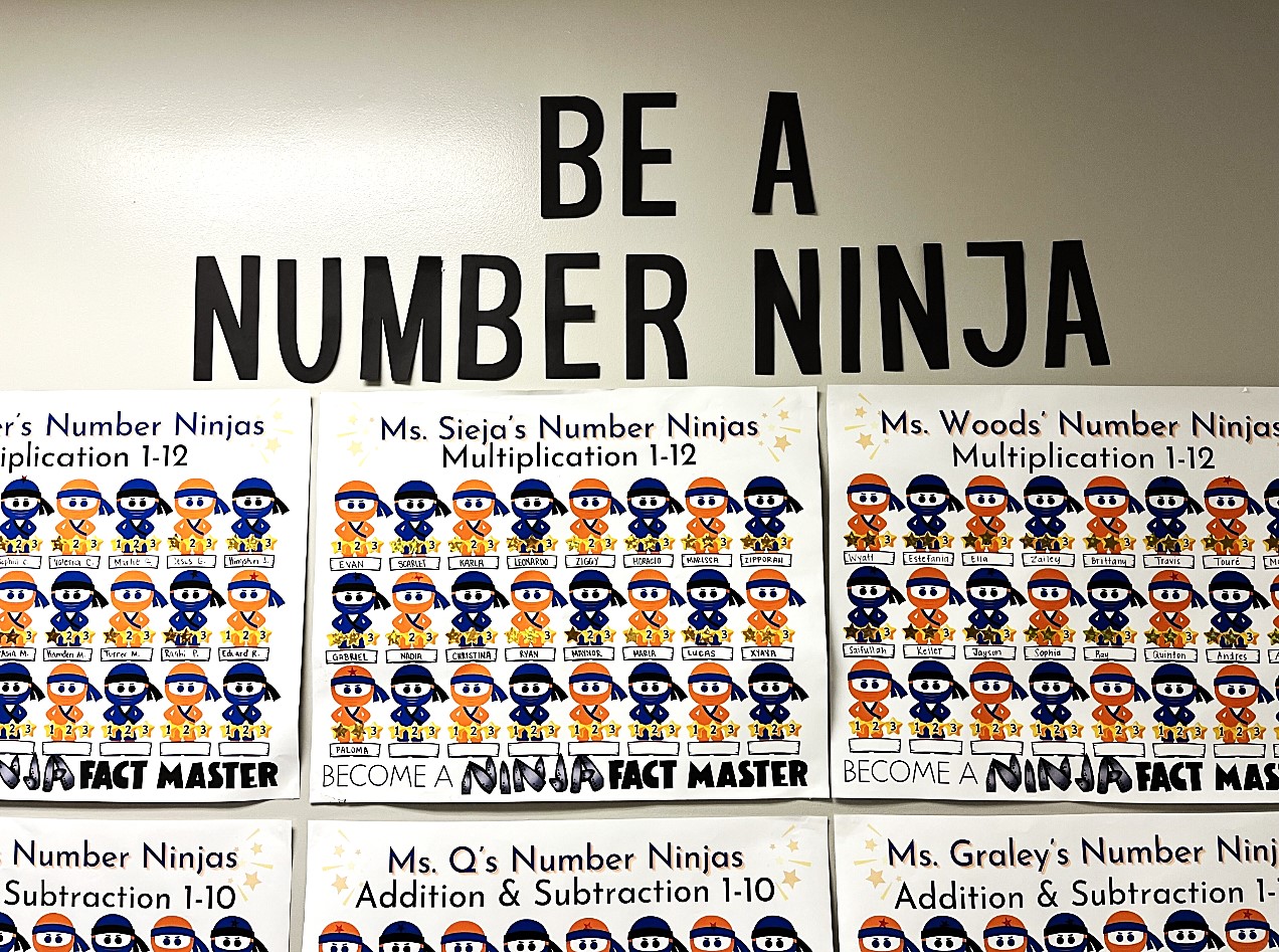 Be a Number Ninja - Ninja Math Walll